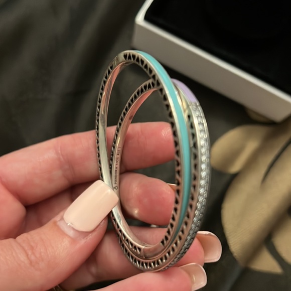 Pandora Set of 4 piece’s of bracelet and ring - Picture 9 of 11